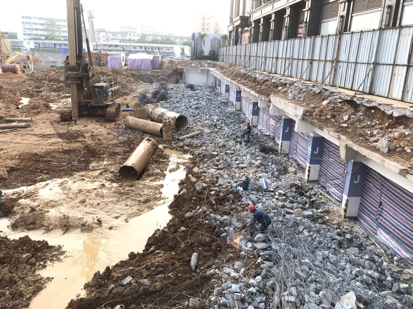 柳州恒大雅苑22#23#樓周邊地下室拆除及加固工程