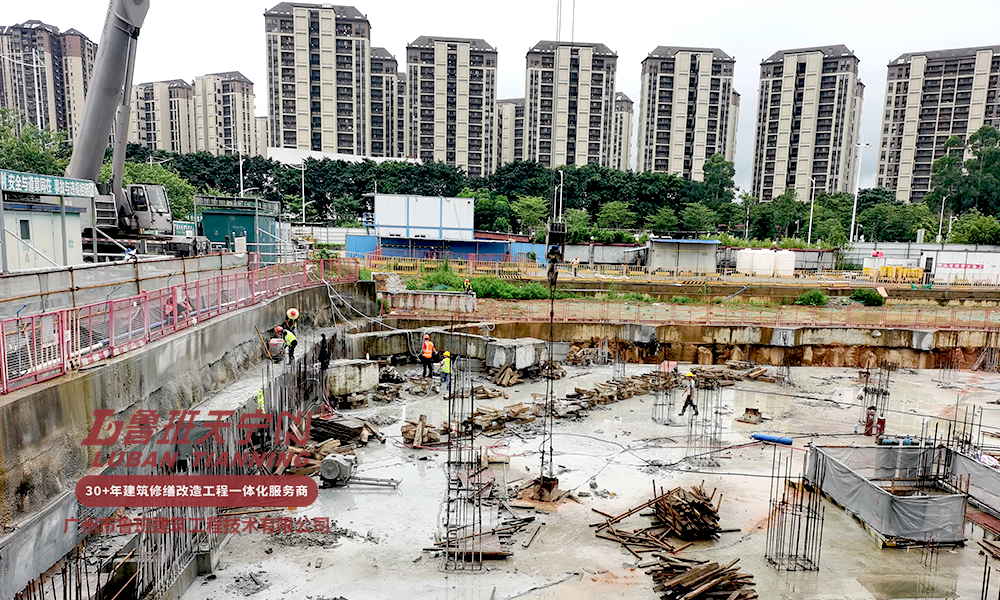 廣州增城科技小鎮四期L-03-01地塊支撐梁、冠梁和支護樁拆除破除工程